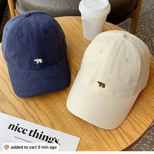 Polar Bear Embroidery Baseball Cap